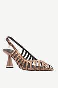 UNA HEALY Cold Heart Embellished Sling-back Heels – Bronze image