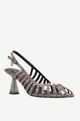 UNA HEALY Cold Heart Embellished Sling-back Heels – Bullet image