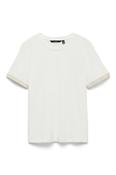 VERO MODA Francis Crochet Sleeve T-Shirt - White image