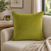 FULLSHIRE Velvet Piped Cushion - Lime 55x55cm image
