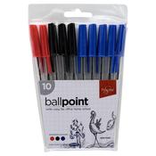 PREMIER STATIONERY ProScribe Ball Point Pen 10 Pack - 5 Blue, 3 Black, 2 Red image