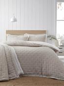 CATHERINE LANSFIELD Cosy Nori Sherpa Duvet Cover Set - Cream
