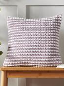 CATHERINE LANSFIELD Stab Stitch Textured Filled Cushion 43x43cm - Lilac