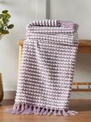 CATHERINE LANSFIELD Stab Stitch Blanket Throw - Lilac