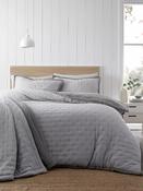 CATHERINE LANSFIELD Cosy Nori Sherpa Duvet Cover Set - Silver
