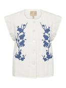 CULTURE Pom Floral Waistcoat - White image