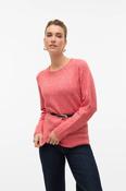 VERO MODA Doffy Round Neck Knitted Pullover - Red