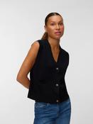 VERO MODA Saba Sleeveless Button Vest - Black