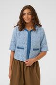 CULTURE Pana Short Sleeve Jacket - Blue Check