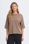FRANSA Besmock 1/2 Sleeve Jumper - Taupe image