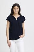 FRANSA Zawov 2 V-Neck Blouse - Navy image