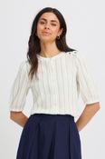 FRANSA Adi Striped Floral Shirt - Cream image