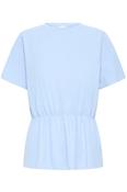 ICHI Noelia SS Elastic Waist T-Shirt - Blue image
