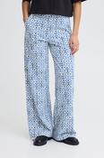 ICHI Kate Print Trousers - Blue image