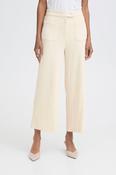 ICHI Kate Lumina Textured Pants - Cream image
