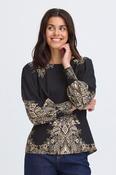 FRANSA Adara Paisley Print Blouse - Black image