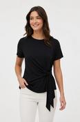 VERO MODA Jill Side Tie T-Shirt - Black image