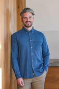KENROW Men's Keenan Denim Shirt - Mid blue