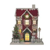 STRAITS LED Christmas House 20x24cm - Red