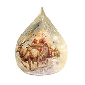 STRAITS LED Christmas Teardrop Crackle Decoration - Santa 15cm