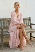 COPE CLOTHING Emma Intricate Crochet Dress - Pink image