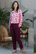 RANT &amp; RAVE Bella Straight Leg Trousers - Cranberry image