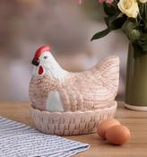 MASON CASH Rise &amp; Shine Hen Nest Egg Storage