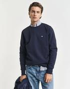 GANT Cotton Crew Neck Sweatshirt - Navy