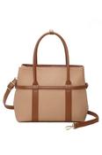 COPE CLOTHING Two-tone Structured Tote Bag - Caramel image