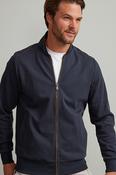 VEDONEIRE Men's Casual Full Zip Cotton Jacket - Navy