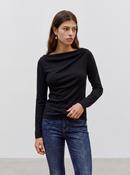 VERO MODA Sofine Fine Knit Boat Neck Jumper - Black image