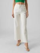 VERO MODA Margot High Rise Wide Leg Jean - White