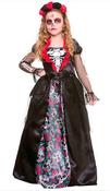 Deluxe Day of the Dead Girl Costume Set - Tween image