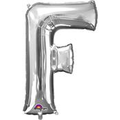 16'' Letter 'F Silver Air Fill Balloon image