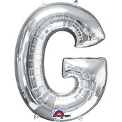16'' Letter 'G' Silver Air Fill Balloon image