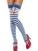 Blue and White Stockings with Anchor image