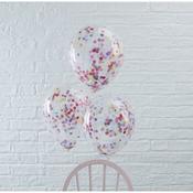 Multicoloured Confetti Balloons - 5 Pack image