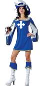 Sexy Musketeer Costume - Blue image