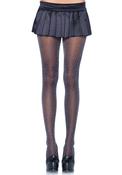 Zig zag lurex spandex sheer tights Black/SILVER image