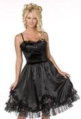 Knee Length Black Slip