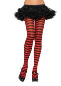 Striped Plus Size Tights - Black/Red image