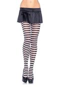 Striped Plus Size Tights - Black/White image