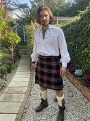 Black Stewart Wool Blend 8 yard kilt