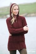 Irish Aran Hooded Coat Ember image