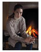 Light Aran Crew Neck Sweater – Oatmeal image