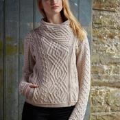 Merino Wool Biker Style Jacket - Parsnip