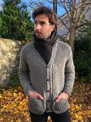 Donegal Hand loomed Rib Cardigan