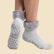 Ladies Thermal Slipper Socks - Ice Grey