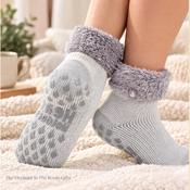Ladies Thermal Slipper Socks - Ice Grey