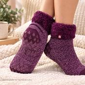 Ladies Non Slip Socks - Rose
